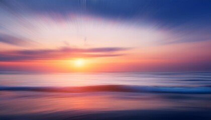 Wall Mural - abstract background motion blur sunset on the sea