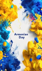 Wall Mural - Festive celebration: armenian independence day, dynamic background with ample space for text, perfect for wallpapers, banner, poster, card, flyers, and creative graphic design