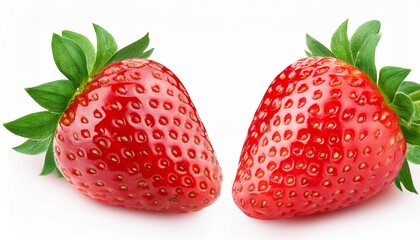 Wall Mural - strawberry isolated on white background clipping path full depth of field