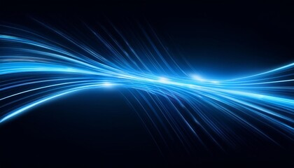 Wall Mural - blue shimmering line of light