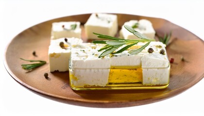 Wall Mural - cottage cheese feta marinated in olive oil