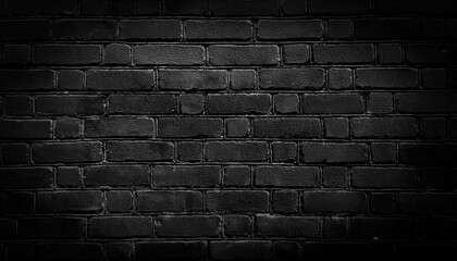 Wall Mural - the dark side black brick wall background