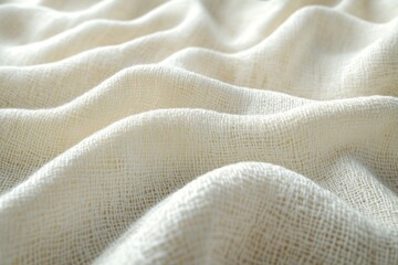 A white fabric with a pattern of small squares.