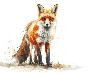 Sticker - Watercolor Fox Portrait