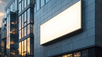 Wall Mural - A large building with a white sign on the side.