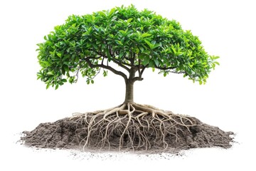 Poster - A tree sprouts from a pile of dirt, symbolizing new life and growth