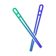 Poster - chopsticks Line Gradient Icon