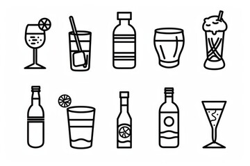 Poster - Image shows different types of drinks and beverages on display