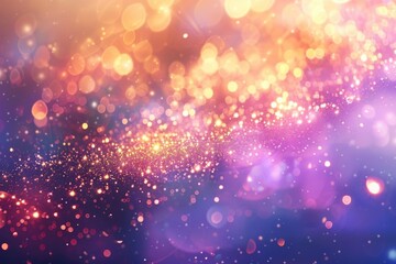 Poster - Blurry abstract image with purple and yellow colors