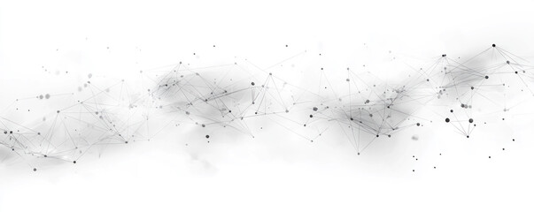 Poster - a line of dots and lines on a white background. the dots and lines are connected in a way that they 