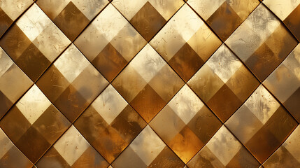 Bright Brass and Gold Shiny Metal Texture with Three-Dimensional Rendering for a Glamorous Wallpaper