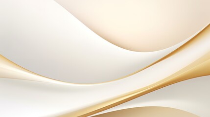 Wall Mural - Abstract background with white and gold curves.