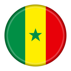 Fototapete - Senegal flag button illustration with clipping path
