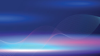 Fototapete - Abstract technology lines mesh background. Dark blue Futuristic technology concept background