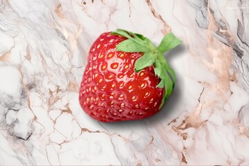 Sticker - Tasty fresh ripe sweet strawberry