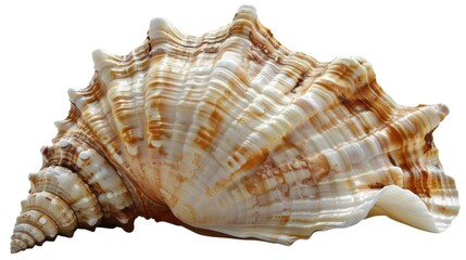 Poster - a close-up shot of a shell on a white background, great for design and decoration use