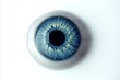 © CK444 - Isolated Blue Wolf Eyeball on Blank Empty White Background Generative Illustration