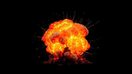 Wall Mural - Fire in the fireplace, explosion wallpaper, fire explosion wallpaper, atom bomb blast radius, bomb blast images, fire explosion on black screen background