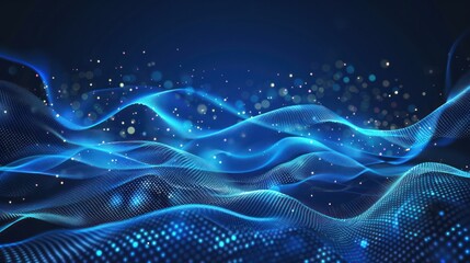 Poster - Abstract Blue Wave Background