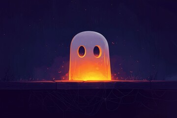 Canvas Print - Glowing Ghost in the Night