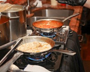 pasta making station