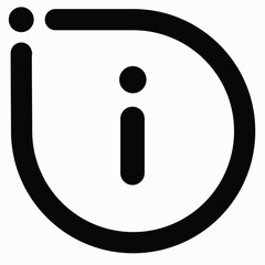 Poster - Info Vector Icon - High-Resolution Information Symbol, Minimalist Design, Ideal for Help Centers, User Interfaces, and Support Illustrations