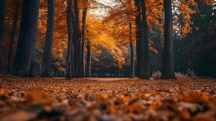 Wall Mural - Scenic view of trees in forest during autumn