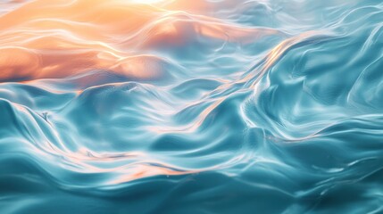 Poster - Abstract Wavy Texture with Glowing Hues