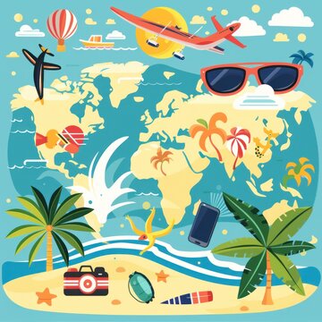 Summer Holidays (varies by country, peak travel season): Represents vacation and leisure time