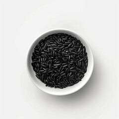 Wall Mural - Black rice in bowl