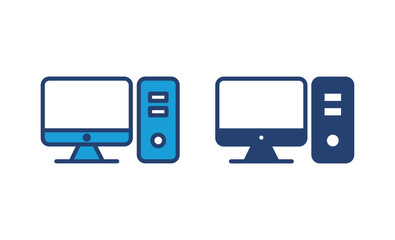 Poster - Computer icon vector. computer monitor icon vector.