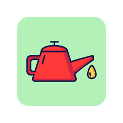 Poster - Motor oil line icon. Can, container, drop. Car service concept. Can be used for topics like garage, service station, maintenance