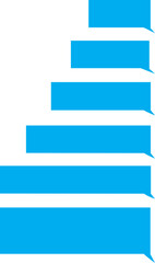 Aufkleber - chatting sms with blue message bubbles. text messaging. discussion. smartphone, mobile phone templat