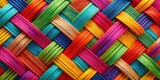 Pattern of vibrant and dynamic abstract shapes and lines woven together in a symphony of color and texture , energetic, dance