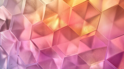 Wall Mural - A colorful, abstract background with pink and yellow shapes