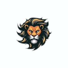 Wall Mural - Lion head logo animal vector template illustration