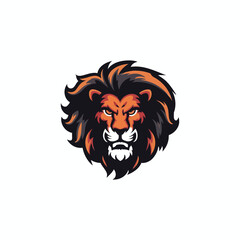 Lion head logo animal vector template illustration