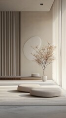 Poster - Minimalist Interior Design with Natural Elements.