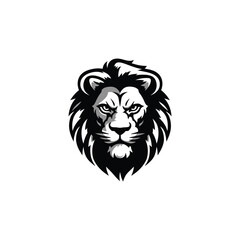 Lion head logo animal vector template illustration