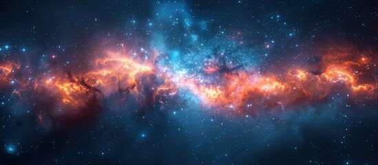 Wall Mural - Cosmic Nebula in a Starry Sky