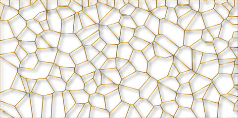 Aufkleber - Abstract golden hexagon graphic ornament. arabian Stylish Seamless pattern on white background. Creative design. Design for book, notebook and calendar covers. high quality textile design, vector .	
