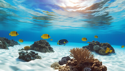 Wall Mural - Pristine Ocean Scene Generative AI