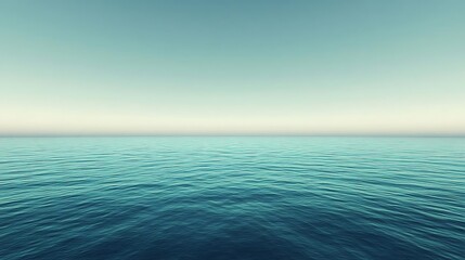 Ocean Surface Background Image - Calm Water, Blue Horizon, Minimalist Design