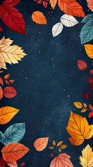 Wall Mural - Autumn theme 9:16 background image