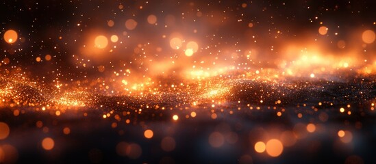 Canvas Print - Abstract Glowing Orange Bokeh