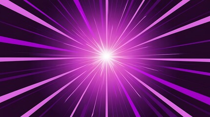 Poster - Purple animated burst of purple light on dark background, explosion of light