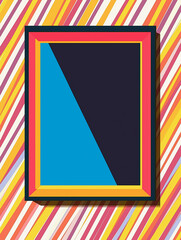 2D frame with angular, modern designs at the edges