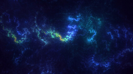 Wall Mural - 3D manual rendering abstract colorful fractal light background. Its not AI Generatd illustration.