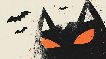 Sticker - a minimalist poster for a Halloween party