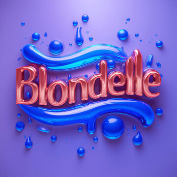 Blondelle 3d text effect